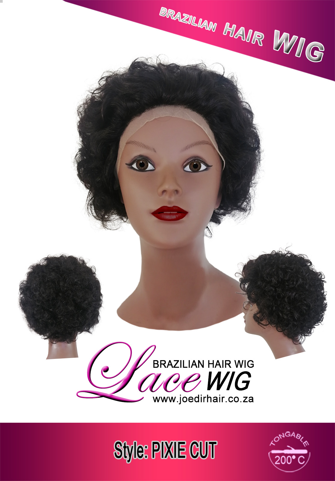 Human hair wig Brazilian 13x1 wig